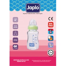 JAPLO BOROSILICATE GLASS BOTTLE -SL120ML (1 dozen (1 carton))
